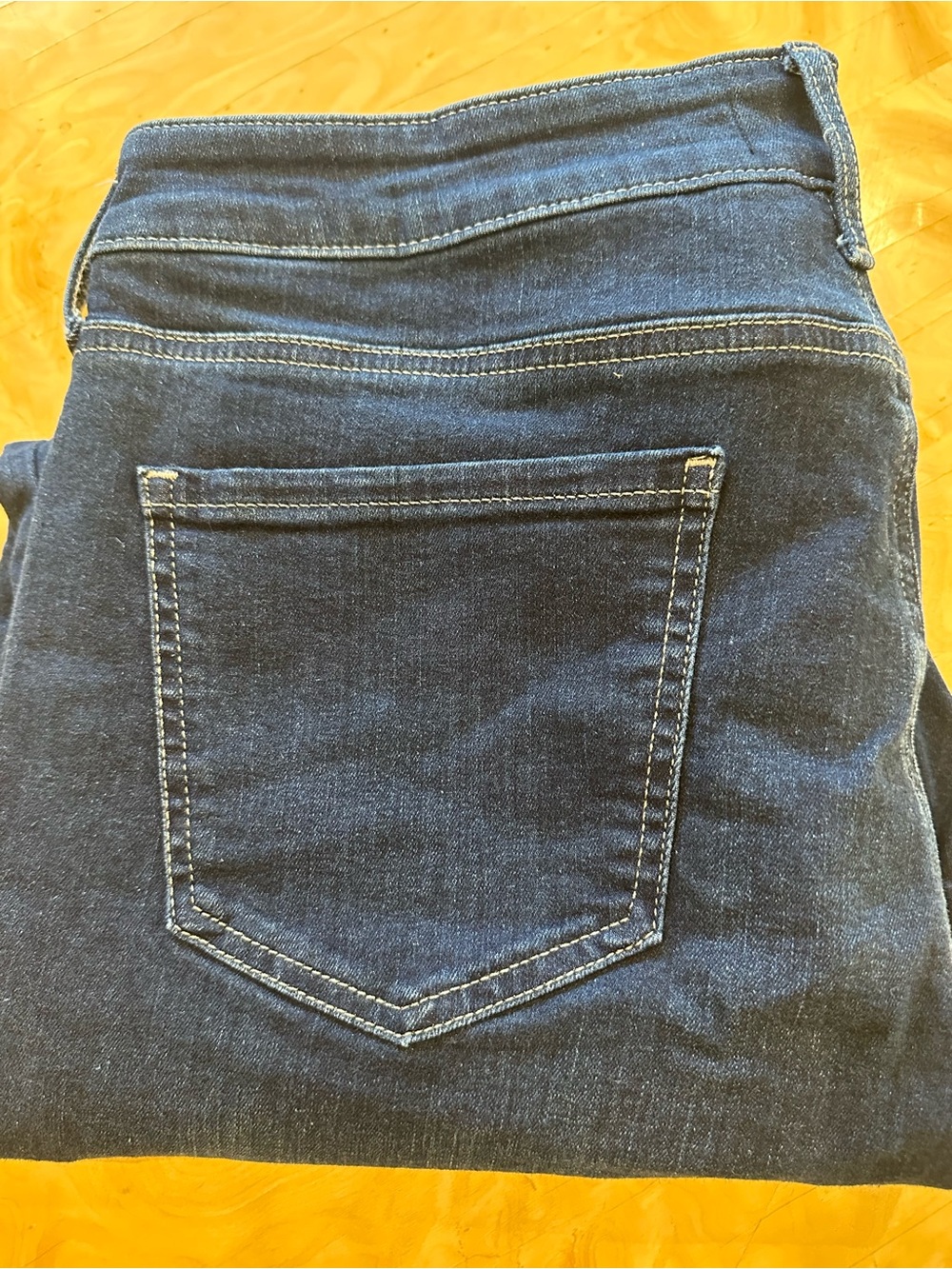 EUC-NYDJ MARILYN STRAIGHT 14P-Indigo Denim Jeans with Branded Button - Picture 9 of 10